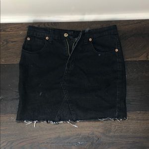 Black jean skirt